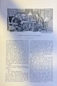 1893 Mark Twain Kurzgeschichte Lebt er oder ist er tot? - Bild 1 von 5