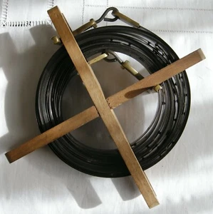 BEAU DOUBLE DECAMETRE EN ACIER BLEUI MARQUE L.B. - Picture 1 of 4