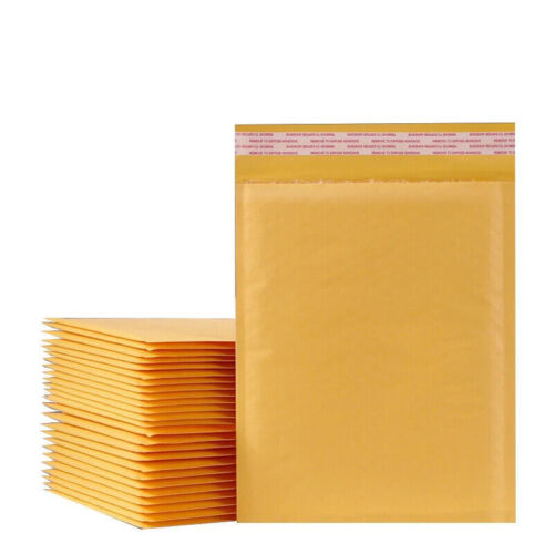 10pcs Kraft Bubble Mailers Padded Envelopes Shipping Bags Self Seal Yellow