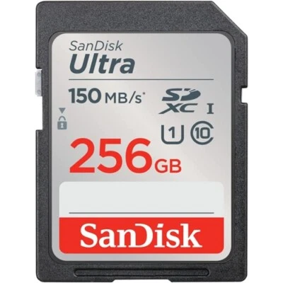 Sandisk Ultra SD Card 128GB 256GB 512GB Memory Card Canon Nikon & More - Image 1 of 3
