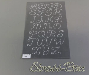 Buchstaben VERSION 5 Legeschablone Steingröße wählbar für Hotfix Strasssteine - Picture 1 of 9