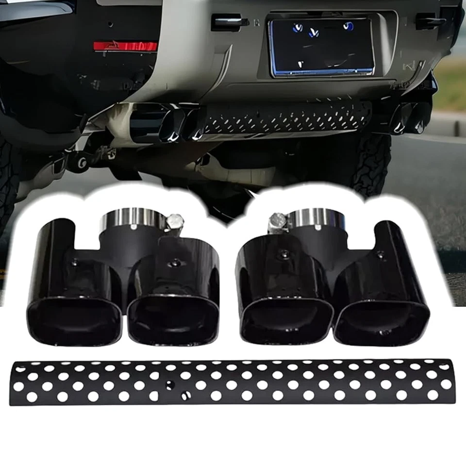3.0L Tail Pipe Throat Dual Exhaust Accessories Fit Defender 110 90 130 2020-2026 - Imagem 1 de 4