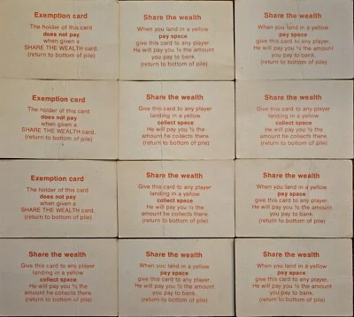 Lote de tarjetas de colección The Game of Life Milton Bradley Share The Wealth & Exention  Foto 1 de 2