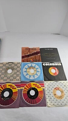 Lot of 8 - 45's: Yes, Hall & Oates, Taco, Neil Diamond, Funkytown - Image 1 of 4