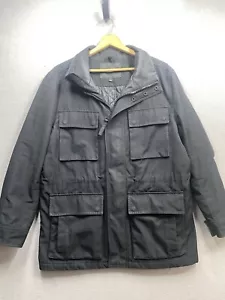 Andrew Marc New York Coat Men’s Black Utility Barn Jacket Sz Large 7 Pockets - Picture 1 of 8