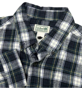 L.L. Camisa informal cálida de invierno con botones de franela a cuadros gris frijol - Imagen 1 de 6