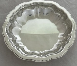WM A Rogers Oneida Silverplate Bowl – 9.5” Scalloped Edge – Vintage Mid-Century - Picture 1 of 12