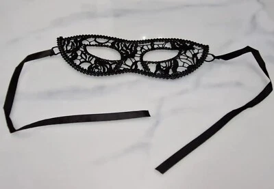 1 x Black Lace Masque Sexy Mascarade Tie Back Eye Visage Femme Fête Play Party I - Image 1 of 4