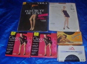 Paket 6 x glänzende + transparente Nylons Feinstrumpfhosen Gr. 36-40 38-40 OVP - Bild 1 von 4