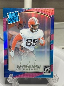 2017 Donruss Optic David Njoku Rated Rookie Pink Prizm #164 Rookie RC Browns