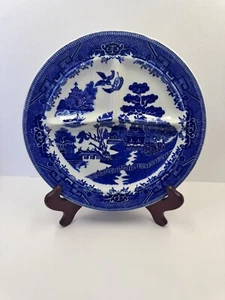 Vtg Blue Willow Plates Grill Ironstone Restaurant Divided Plate 1960’s 10.25” - Picture 1 of 3