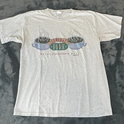 Camiseta vintage Friends Central Perk programa de televisión logotipo para hombre talla grande Gildan pesada Foto 1 de 4