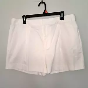 Banana Republic Chino Shorts Womens Size 14 White High Waist - Picture 1 of 6