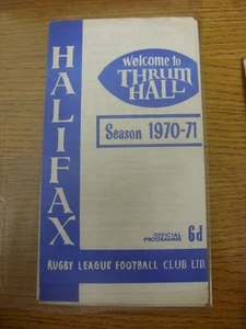 13/10/1970 Rugby League Programme: Halifax v Hull. Item appears to be in good co - Picture 1 of 1