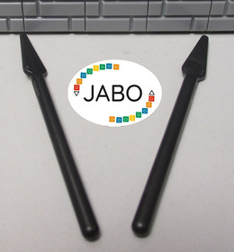(B12/8/4) Lego 2x 4497 Spear Pearl Dark Gray Knight Weapon 9472 7307 7946 79008