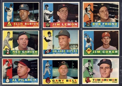 Lote de 9 tarjetas de béisbol 1960 Topps excelente estado Orlando Cepeda Foto 1 de 2