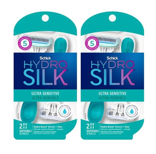 Schick Hydro Silk Sensitive Womens Disposable Razors Pack of 2 Total 4 Razors - Image 1 of 1