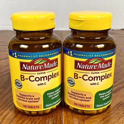 Lote de 2 ~ Hecho en la Naturaleza ~ Complejo B con Vitamina C ~ 140 Comprimidos ~ Exp 06/2027 Foto 1 de 4