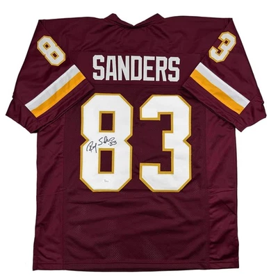 Autographed/Signed Ricky Sanders Washington Burgundy Football Jersey JSA COA - Image 1 of 4