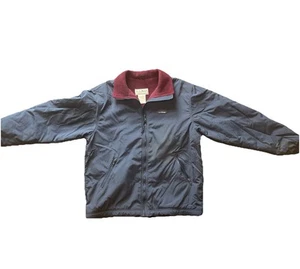 Chaqueta De Colección LL Bean Para Hombres L Azul Calentamiento Forrada de Vellón Bolsillos con Cremallera Completa Años 90 - Imagen 1 de 7
