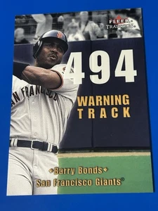 Barry Bonds 2001 Fleer Tradition "Warning Track" Karte - Bild 1 von 2