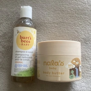 Burt’s Bees Baby Shampoo/Wash 236.5ml Nala’s Baby Body Butter 200ml NEW - Picture 1 of 12