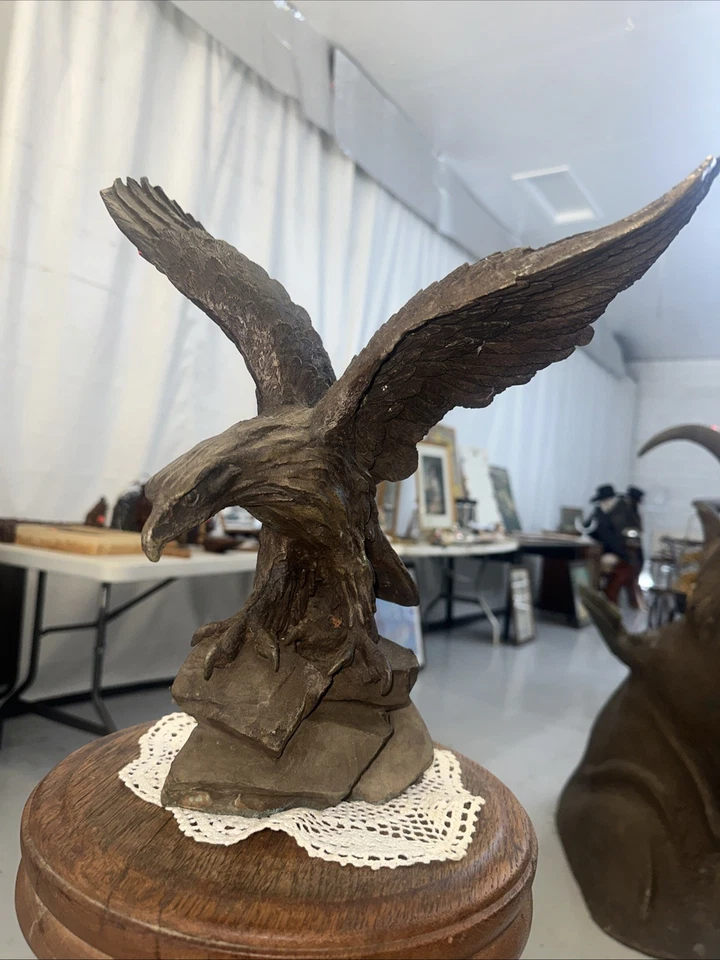 Vintage Bronze Eagle Statue - Image 1 of 4