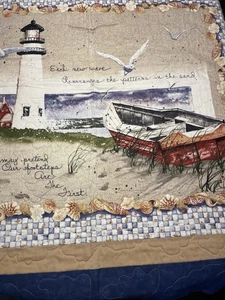 Homemade Ocean Motif Throw Blanket - Picture 1 of 4
