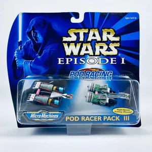 STAR WARS MICRO MACHINES EPISODE 1 POD RACER PACK III 1998 SEALED - Picture 1 of 7