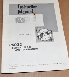Manual de instrucciones de sonda Tektronix P6022 1969 - Imagen 1 de 2