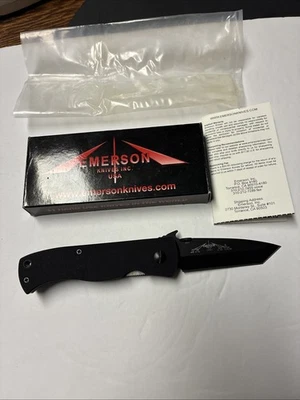 2007 Emerson Knives CQC-7 B BT W/Wave Left Hand Tonto New In Box Rare - Image 1 of 4
