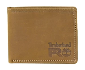 Timberland Pro schmale Herren-Geldbörse aus Leder mit RFID-Faltung und Ausweisfenster hinten - Bild 1 von 17