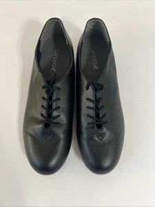 Women’s Pre-Owned Capezio Black Tap Lace Shoes size 9 Recital Comp Team 443 - Picture 1 of 9