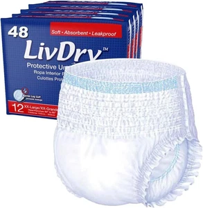 Ropa Interior LivDry para Incontinencia Adultos, Absorción Extra 48Ct 2XL (938) - Imagen 1 de 8
