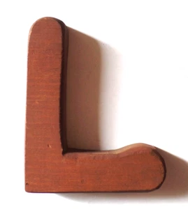 Vintage Brown Wood Letter "L" - Picture 1 of 8