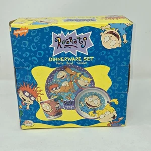 VTG RUGRATS KIDS DINNERWARE SET PLATE BOWL TUMBLER 1997 VIACOM ZAK DESIGNS - Picture 1 of 10