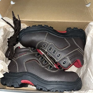 New Skechers Burgin Womens 8 Boots Composite Toe Workwear Leather 77288 Shoes - Picture 1 of 24