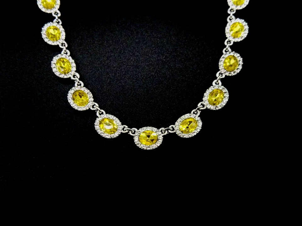 Charter Club Gold Tone Pave & Stone Collar Necklace Color Yellow N017