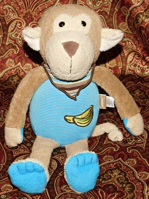 Sterntaler Gmbh Germany Plush Monkey 13" Bananas lovey baby Rare Musical Pull X - Image 1 of 2