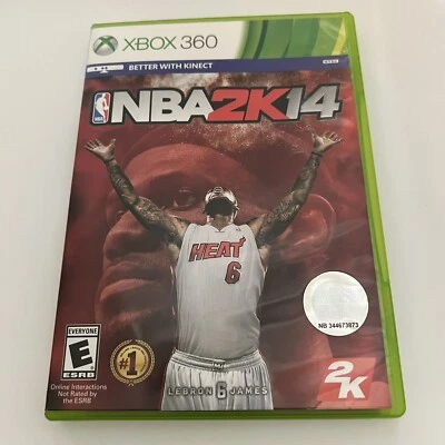 NBA 2K14 Microsoft Xbox 360 Video Game Complete in Box CIB Lebron James Cover - Image 1 of 3