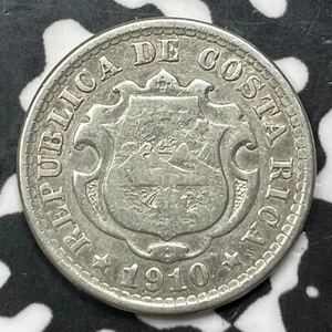 1910 Costa Rica 10 Centimos (5 Available) (1 Coin Only) Silver! - Picture 1 of 4