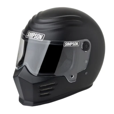 Simpson Motorcycle Outlaw Bandit Helmet Large Matte Black 28315L8 - Image 1 of 4