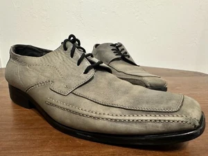 Johnston and Murphy grau Leder eckige Zehe Herren eleganter Schuh 10M - Bild 1 von 11