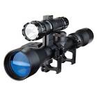Pinty 3-9X40mm Rifle Scope Reflex Cross Reticle with Laser Sight & Torch Hunting