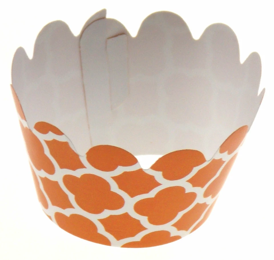 36 Mini Cupcake Wrappers Purple Orange Dress My Cupcakes Lot 2 Packages Birthday - Image 1 of 2