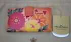 Womens Anuschka Genuine Leather Hand Painted "Summer Bloom" 2 Fold Wallet Purse