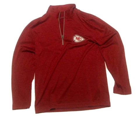 Kansas City Chiefs NFL Team Apparel Long Sleeve 1/4 Zip Pullover Size Small Cover