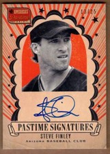 2013 PANINI AMERICA'S PASTIME PASTIME SIGNATURES STEVE FINLEY #13/25