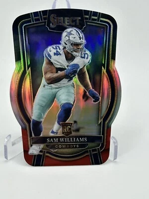 2022 SELECT SAM WILLIAMS ROOKIE DIE-CUT CLUB LEVEL RED/BLUE PRIZM (RC) #276 - Image 1 of 2