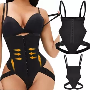 Women's Slim Butt Lifter Shapewear Tummy Control Firm Thong Bodysuit Body Shaper - Picture 1 of 18